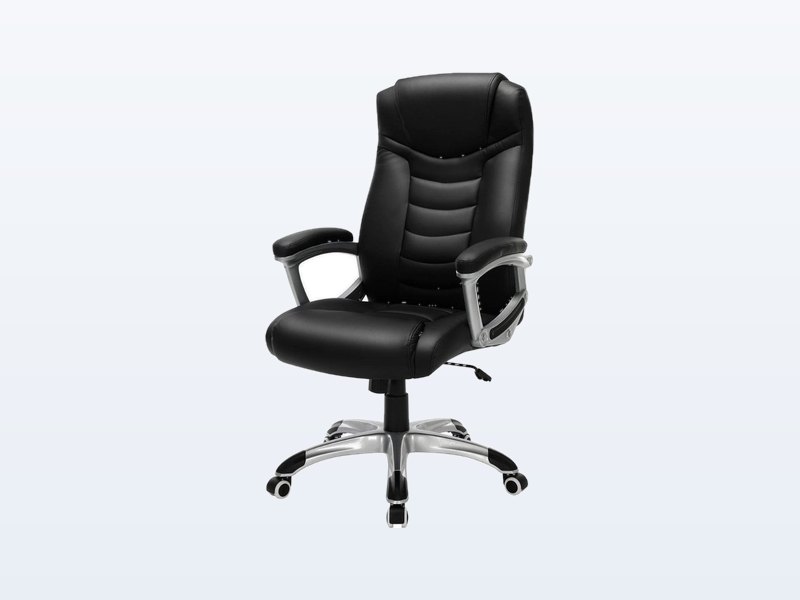ACAZA Ergonomische Bureaustoel tot 150 kg, ergonomische bureaustoel, gestoffeerd, tot 150 kg, uit de test van Het Oordeel