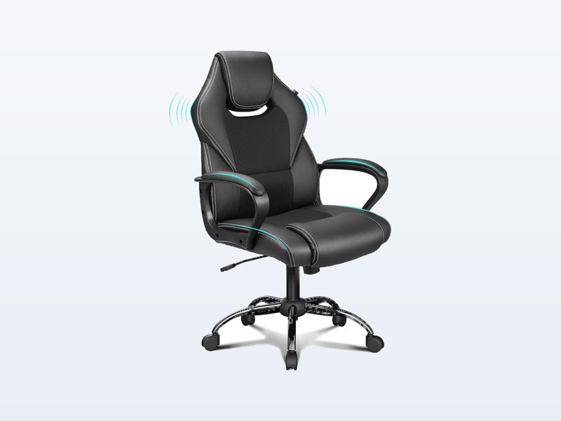 Meisterhome Ergonomische Bureaustoel met Metalen Onderstel, ergonomische bureaustoel, mesh rug, metalen onderstel, uit de test van Het Oordeel