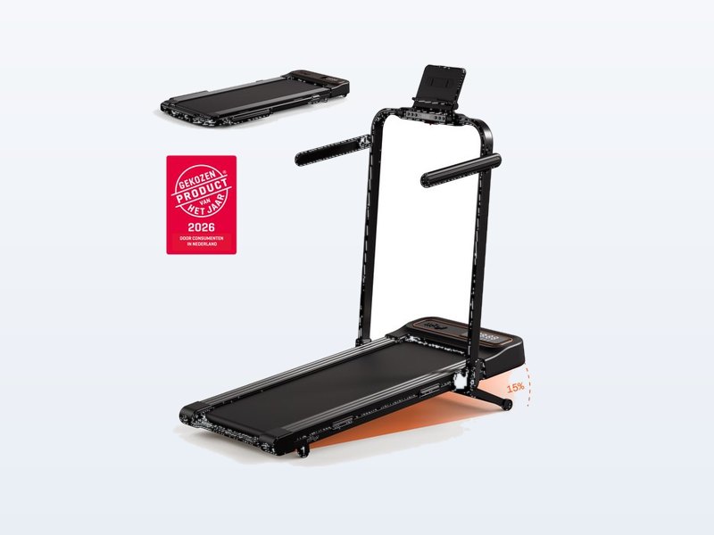 Moov Walk Plus Loopband met 15 procent Helling, loopband, walking pad met 15 procent helling, uit de test van Het Oordeel