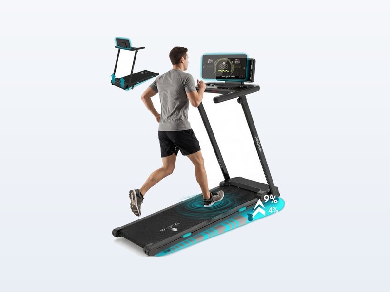 TibaGoods Loopband Inklapbaar 1 tot 12 km/u, loopband, loopband tot 12 km/u, uit de test van Het Oordeel