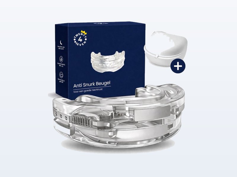 Twenty4seven Anti Snurk Beugel met Bewaardoos, snurkbeugel, zelf te vormen beugel, uit de test van Het Oordeel