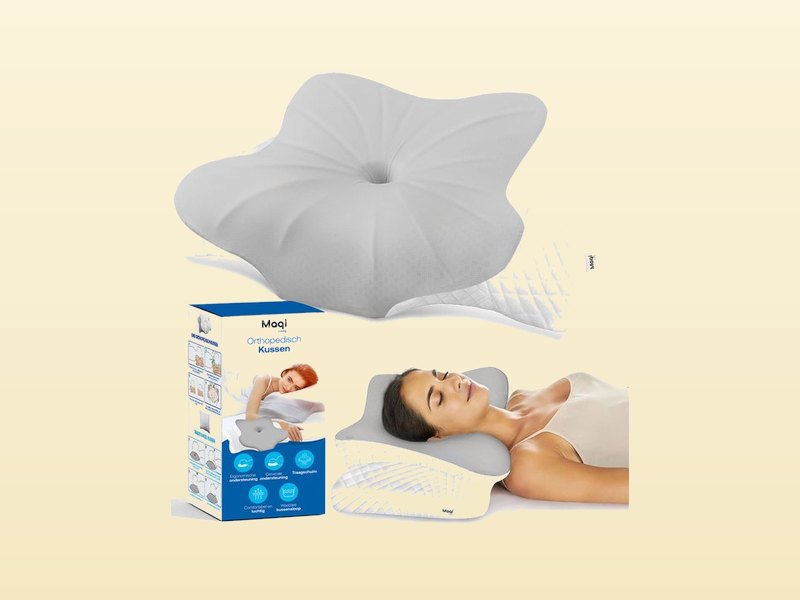 Maqi Living Hoofdkussen Memory Foam voor Nekklachten, snurkkussen, ergonomisch nekkussen, traagschuim, uit de test van Het Oordeel