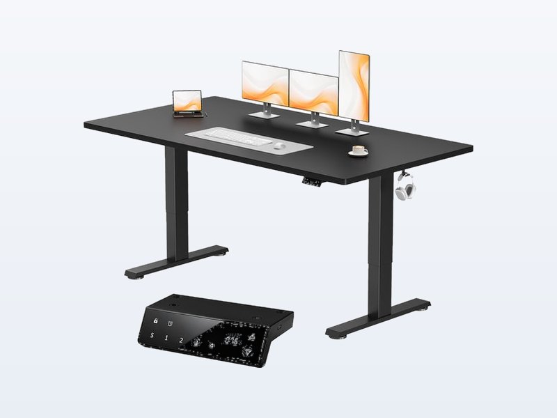 Devoko Zit-Sta Bureau 200 x 80 cm met Dubbele Motor, zit-sta bureau, dubbele motor, 25 mm blad, 200 x 80 cm, uit de test van Het Oordeel