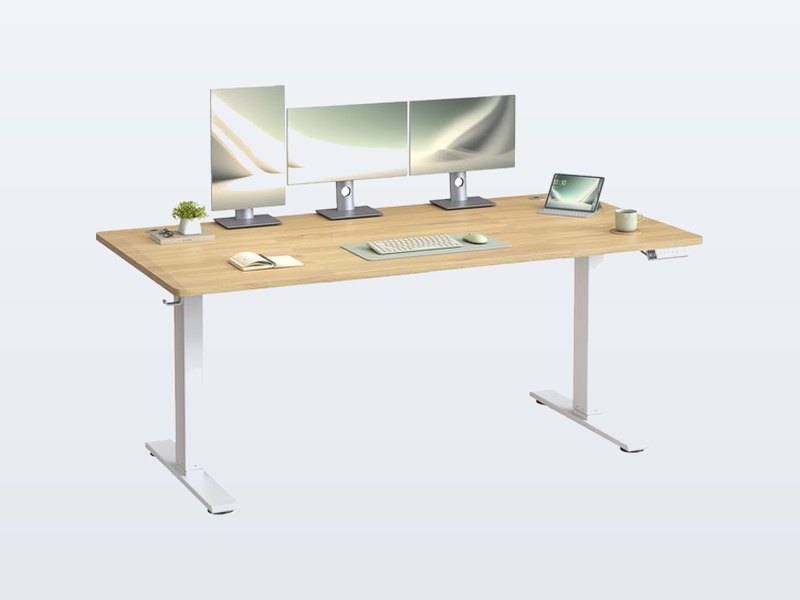 VASAGLE Zit-Sta Bureau Elektrisch 160 x 80 cm met USB-C, zit-sta bureau, enkele motor, 160 x 80 cm, uit de test van Het Oordeel